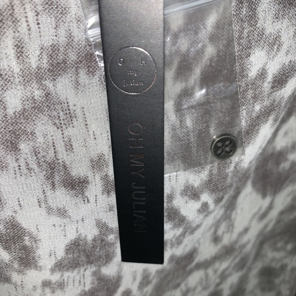 Oh My Julian Tank Top Womens Size S Sleeveless Button Down Black Gray Sheer NWT - Picture 9 of 11